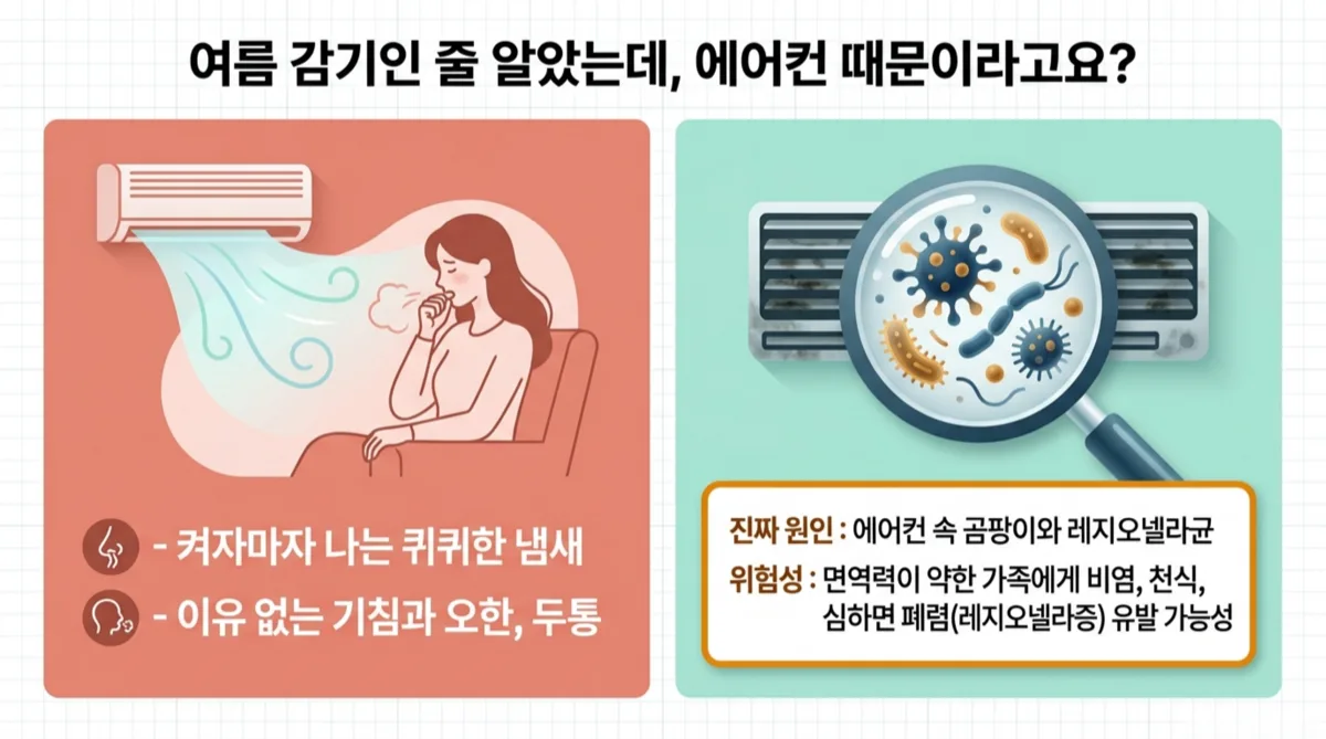 에어컨 곰팡이 발생 원인 습기 결로 온도 습도