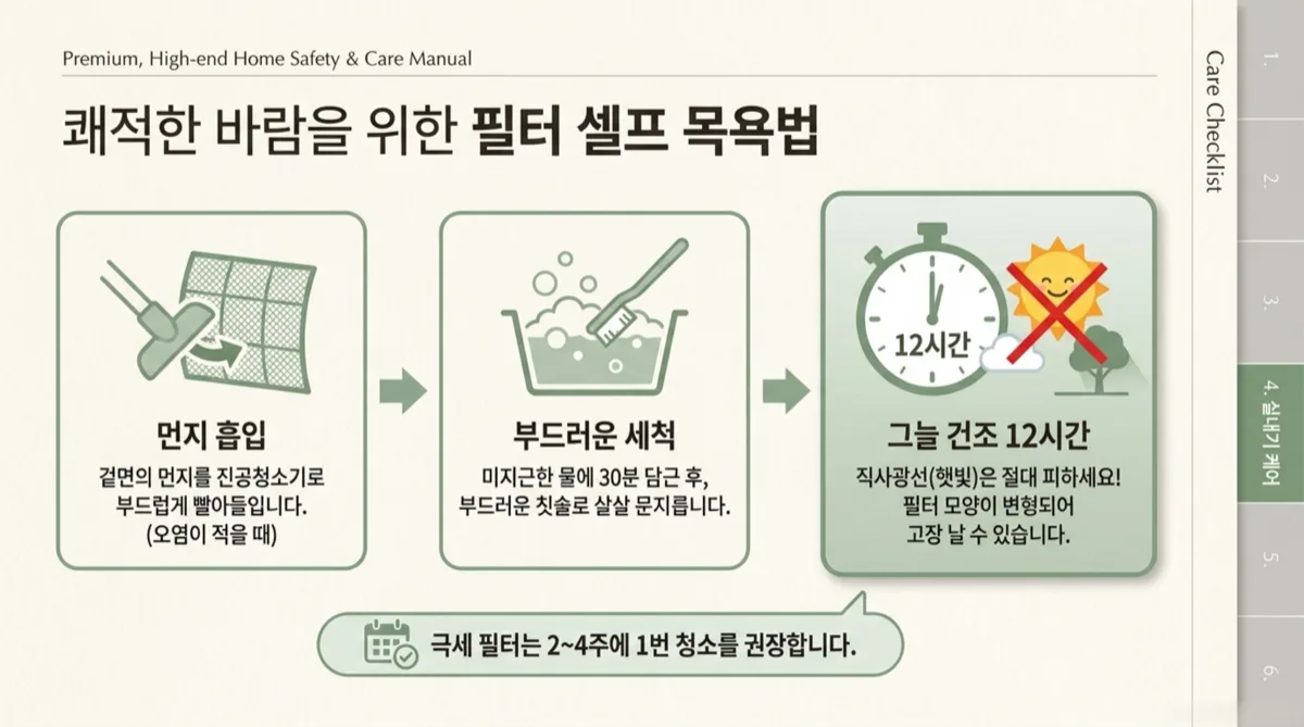에어컨 실내기 청소 5단계 외관 필터 드레인팬